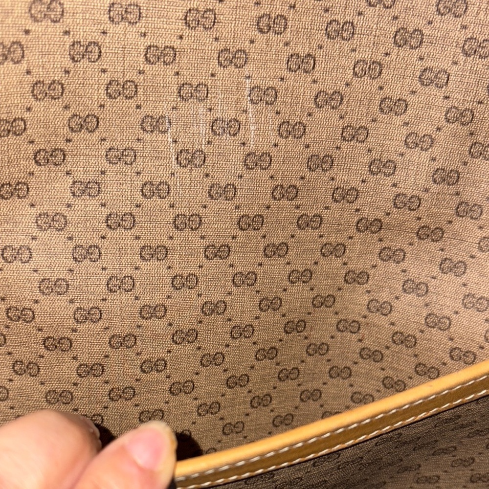**Non-Authenticated** Vintage Gucci GG Canvas Leather Dual Braided Rope Handles - Picture 11 of 13